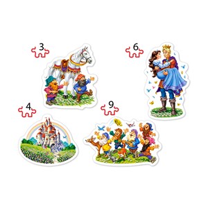 Castorland (B-005109) - "Snow White's Story" - 3 4 6 9 pièces
