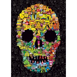 Heye (29850) - Jon Burgerman: "Doodle Skull" - 1000 pièces