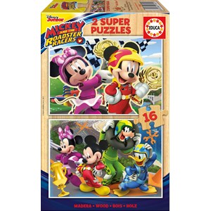 Educa (17622) - "Mickey and the Roadster Racers" - 16 pièces