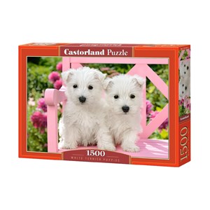 Castorland (C-151721) - "White Terrier Puppies" - 1500 pièces
