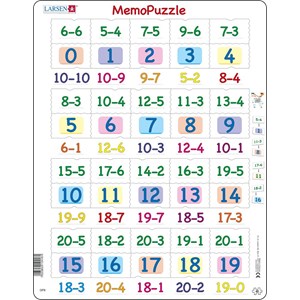 Larsen (GP8) - "MemoPuzzle, Subtraction with numbers from 0 - 20" - 40 pièces