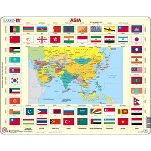 Larsen (KL2-GB) - "Map/Flag, Asia" - 70 pièces