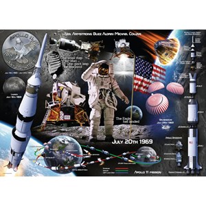 Ravensburger (13980) - "Moon Landing 50th Anniversary" - 1000 pièces