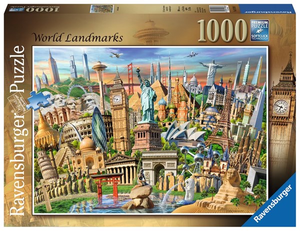Ravensburger (19798) - "World Landmarks" - 1000 pièces