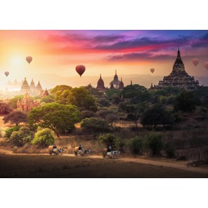 Ravensburger (15153) - "Montgolfières sur Myanmar" - 1000 pièces