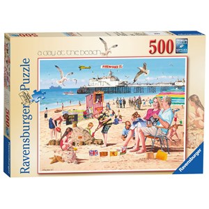 Ravensburger (14753) - Andy Walker: "A Day at the Beach" - 500 pièces