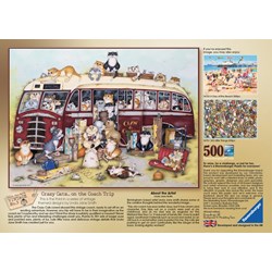 Ravensburger (14750) - Linda Jane Smith: "Crazy Cats Vintage Bus" - 500 pièces