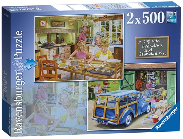 Ravensburger (14072) - "Day with Grandma and Grandpa" - 500 pièces