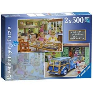Ravensburger (14072) - "Day with Grandma and Grandpa" - 500 pièces