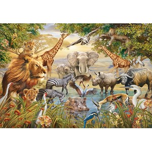 Ravensburger (14809) - "Animaux au Point d'Eau" - 500 pièces