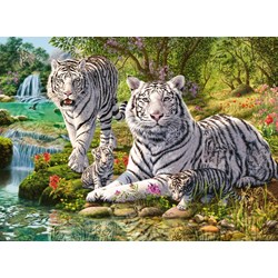 Ravensburger (14793) - "Famille de Tigres Blancs" - 500 pièces