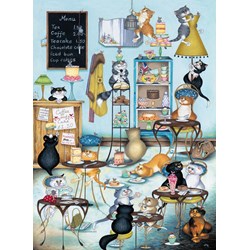 Ravensburger (14075) - Linda Jane Smith: "Crazy Cats Tea Time Treats" - 500 pièces