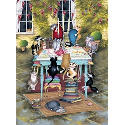 Ravensburger (14075) - Linda Jane Smith: "Crazy Cats Tea Time Treats" - 500 pièces