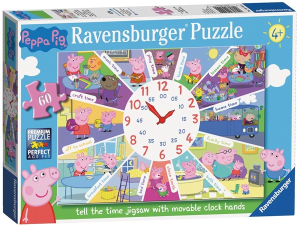 Ravensburger (09510) - "Peppa Pig Clock Puzzle" - 60 pièces