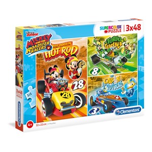 Clementoni (25227) - "Mickey and The Roadster Racers" - 48 pièces
