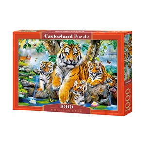 Castorland (C-104413) - "Tigers by the Stream" - 1000 pièces