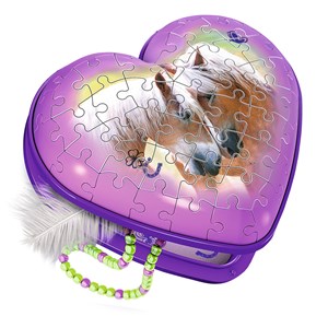 Ravensburger (12119) - "Coffret Coeur, Chevaux" - 54 pièces