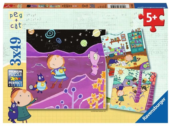 Ravensburger (08059) - "Peg + Cat" - 49 pièces