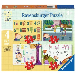 Ravensburger (06995) - "Peg + Cat" - 12 16 20 24 pièces