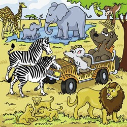 Ravensburger (08042) - "Mauseschlau et Bärenstark" - 49 pièces