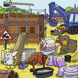 Ravensburger (08042) - "Mauseschlau et Bärenstark" - 49 pièces