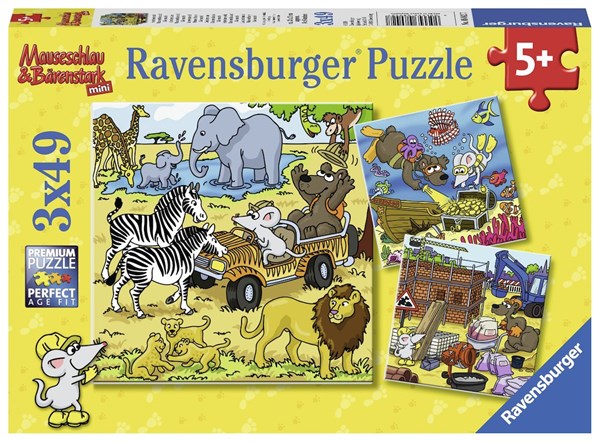 Ravensburger (08042) - "Mauseschlau et Bärenstark" - 49 pièces