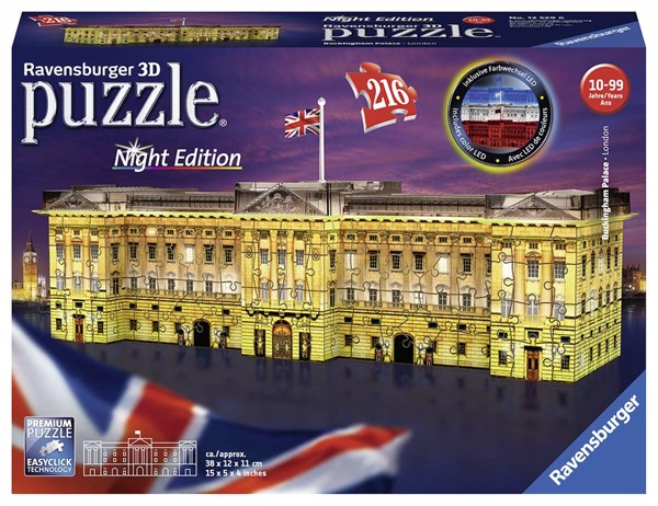Ravensburger (12529) - "Buckingham Palace by Night" - 216 pièces