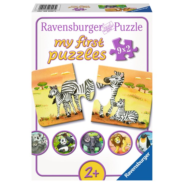 Ravensburger (06943) - "Cute Animal Families" - 2 pièces