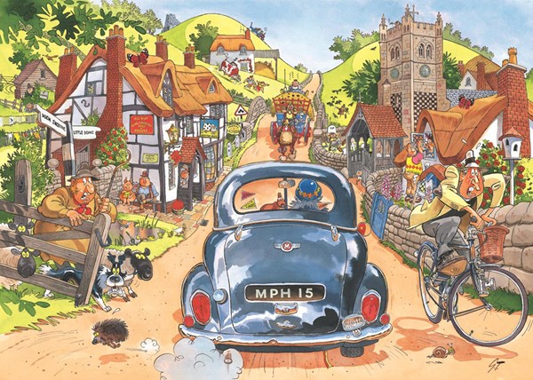 Jumbo (19146) - "WASGIJ Original 1 Retro, Sunday Drivers" - 1000 pièces