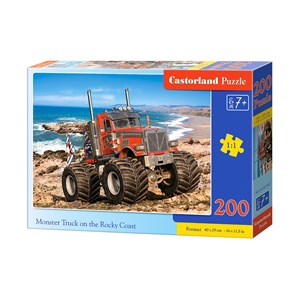 Castorland (B-222100) - "Monster Truck on the Rocky Coast" - 200 pièces