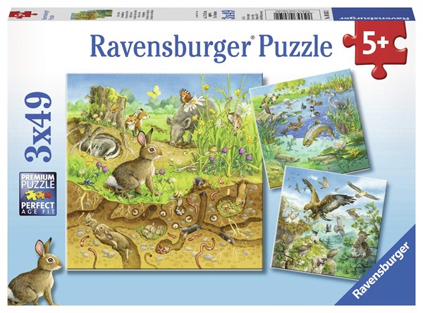 Ravensburger (08050) - "Animaux dans leurs Habitats" - 49 pièces