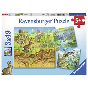 Ravensburger (08050) - "Animaux dans leurs Habitats" - 49 pièces
