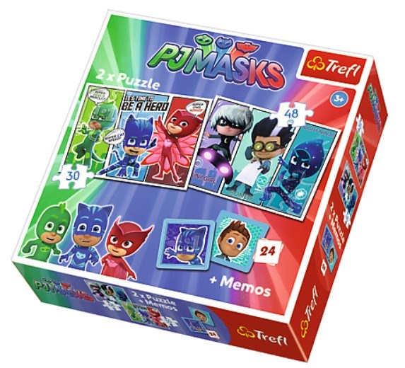 Trefl (90710) - "PJMasks + Memo" - 30 48 pièces