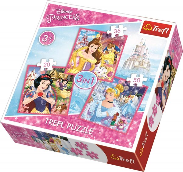 Trefl (34833) - "Disney Princess" - 20 36 50 pièces