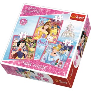 Trefl (34833) - "Disney Princess" - 20 36 50 pièces