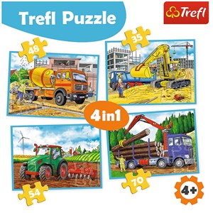 Trefl (34298) - "Large construction machines" - 35 48 54 70 pièces