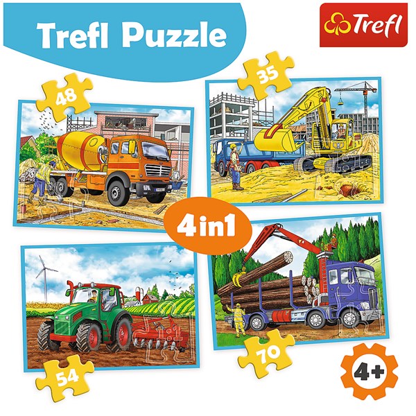 Trefl (34298) - "Large construction machines" - 35 48 54 70 pièces