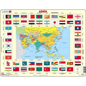 Larsen (KL2-DE) - "Map/Flag, Asia" - 70 pièces
