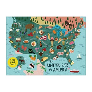 Chronicle Books / Galison (9780735355989) - "Map of The USA" - 1000 pièces