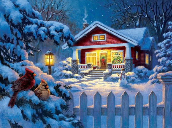 SunsOut (55989) - Corbert Gauthier: "Christmas Bungalow" - 1000 pièces