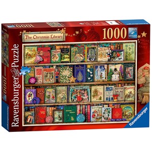 Ravensburger (19801) - "The Christmas Library" - 1000 pièces