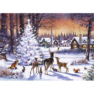 Otter House Puzzle (74740) - "Christmas Gatheringotter" - 1000 pièces