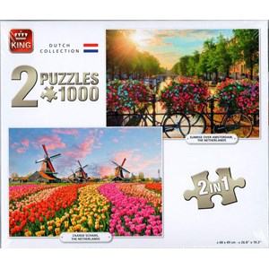 King International (05810) - "Sunrise Over Amsterdam & Zaanse Schans" - 1000 pièces