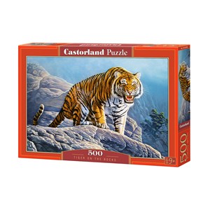 Castorland (B-53346) - "Tiger on the Rocks" - 500 pièces