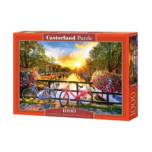 Castorland (C-104536) - "Picturesque Amsterdam With Bicycles" - 1000 pièces