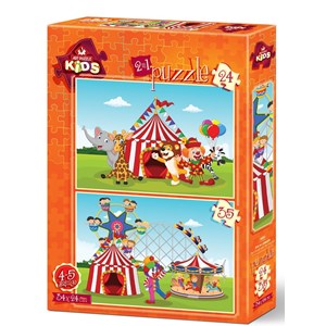 Art Puzzle (4491) - "The Circus and The Fun Fair" - 24 35 pièces