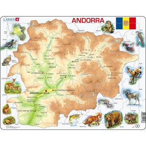 Larsen (A26-CT) - "Andorra Physical Map - CT" - 54 pièces