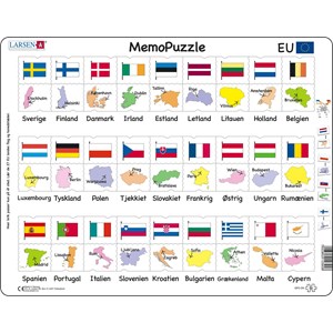 Larsen (GP2-DK) - "Names, Flags and Capitals of 27 EU Member States" - 54 pièces