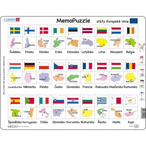 Larsen (GP2-CZ) - "Names, Flags and Capitals of 27 EU Member States - CZ" - 54 pièces