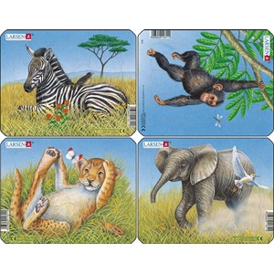 Larsen (M9) - "Lion, Elephant, Ape, Zebra" - 9 pièces